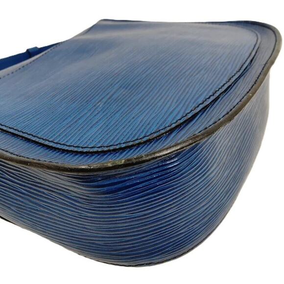 Louis Vuitton St Cloud Shoulder Crossbody Blue Leather 8905VI - Picture 6 of 9